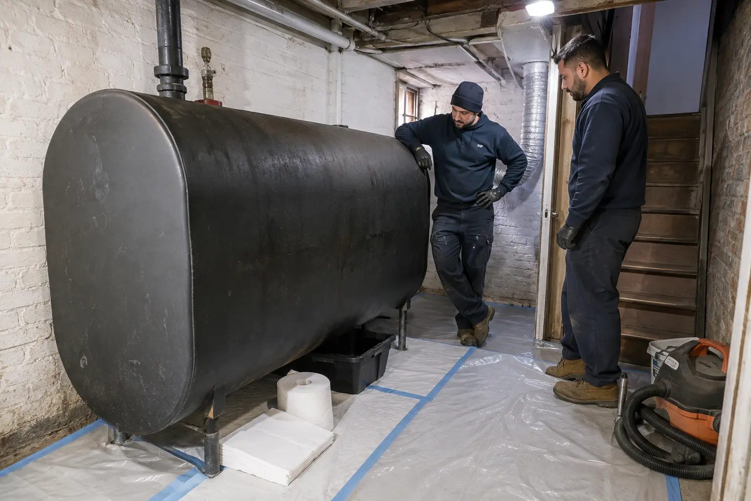 Professional service example for oil tank quote